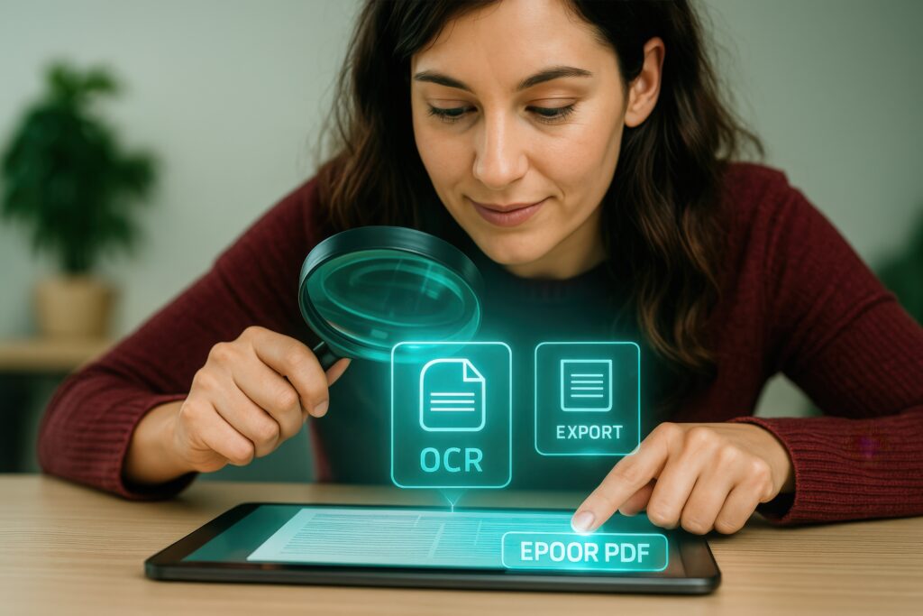 leveraging ocr technology for efficient pdf exporting office environment digital tools professional viewpoint innovative concepts